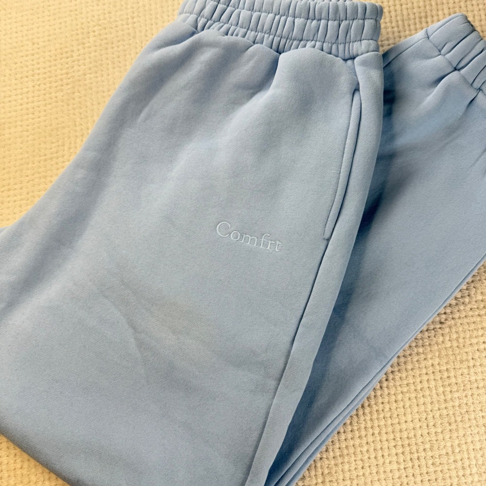 Comfrt Signature Sweatpants Allure Blue Fleece Joggers Size M KJHU03
